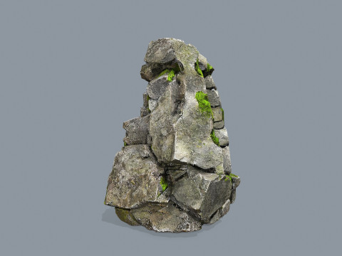 Mossy rocks 3D Модель