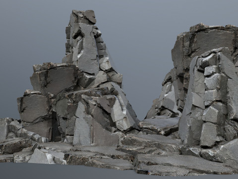 Cliff rocks 3D Model