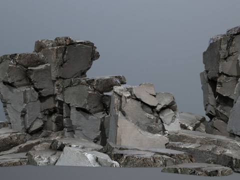 Cliff rocks 3D 模型