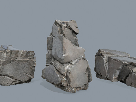Cliff rocks 3D 模型