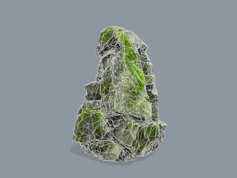 Mossy rocks Model 3D