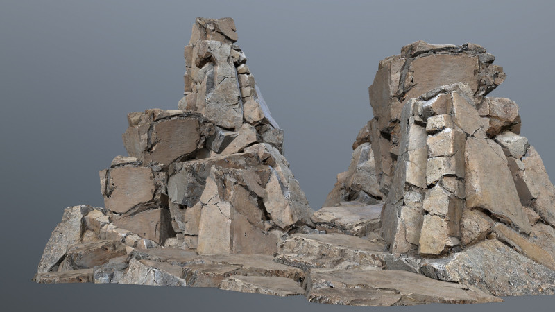 Desert rocks 3D Model .c4d .max .obj .3ds .fbx .stl .blend 