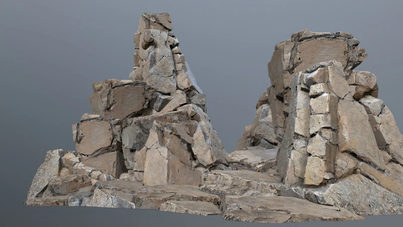 Desert rocks 3D Model .c4d .max .obj .3ds .fbx .stl .blend