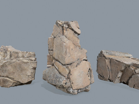 Desert rocks 3D Model