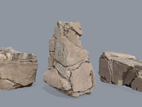 Desert rocks Modèle 3D