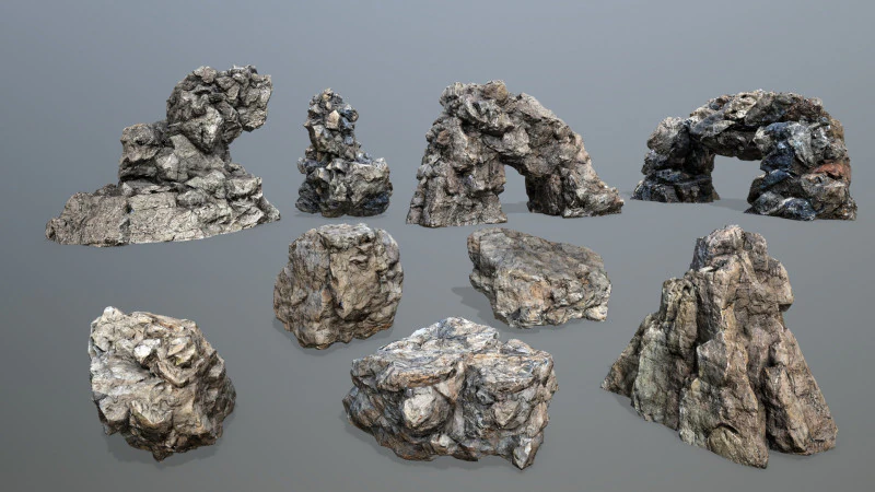 Cliff rocks 3D Model .c4d .max .obj .3ds .fbx .stl .blend 
