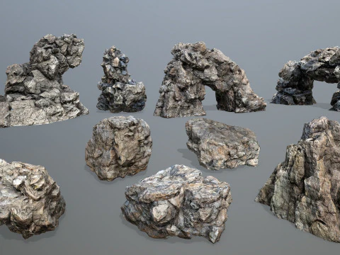 Skały klifowe Model 3D