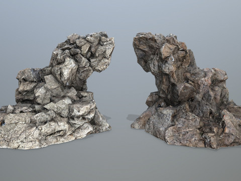 Cliff rocks Model 3D