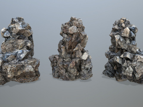 Cliff rocks Model 3D