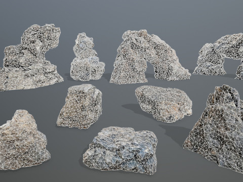 Cliff rocks Model 3D