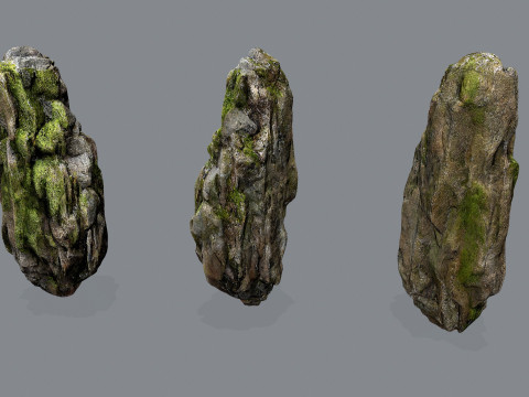 Mossy rocks 3D Model