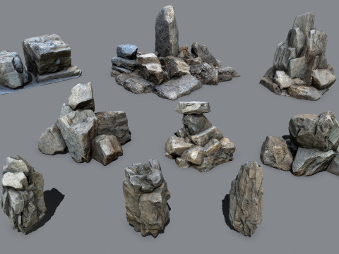 Cliff rocks 3D Model