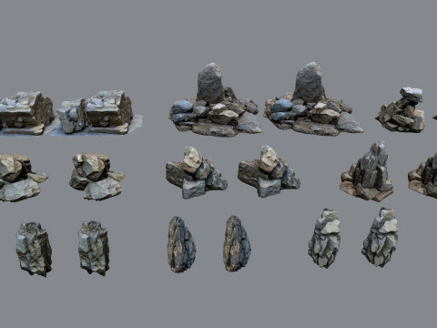 Cliff rocks 3D मॉडल