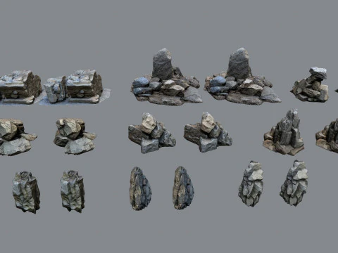 Cliff rocks 3D Model