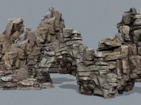 Desert rocks 3D मॉडल