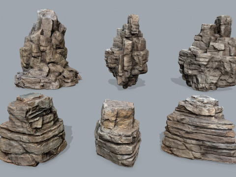 Desert rocks 3D Model