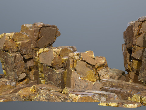 Gold rocks 3D 模型