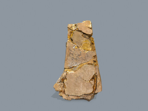 Gold rocks 3D Model