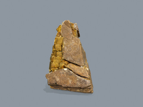 Gold rocks 3D Model
