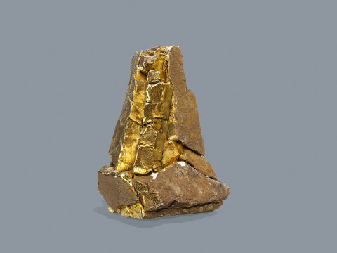 Gold rocks 3D Model