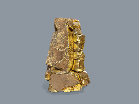 Gold rocks 3D Model