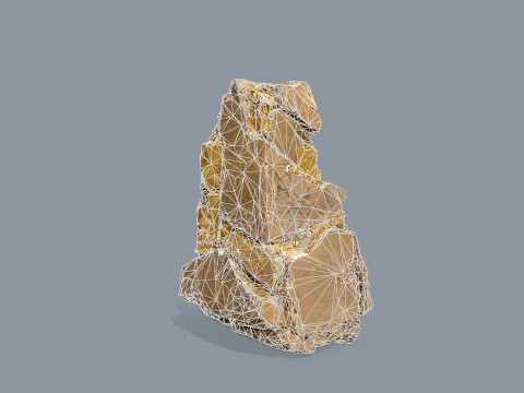 Gold rocks 3D Model