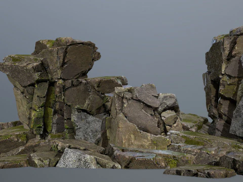 Skały klifowe Model 3D