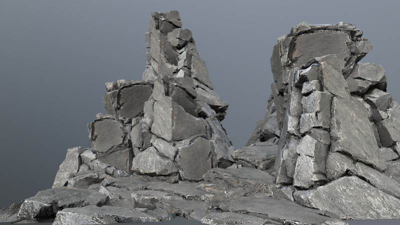 Cliff rocks 3D Model .c4d .max .obj .3ds .fbx .stl .blend 