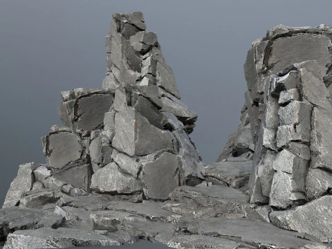 Skały klifowe Model 3D