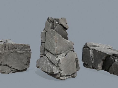 Cliff rocks 3D Model