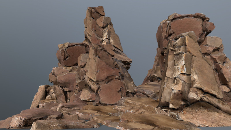 Desert rocks 3D Модель .c4d .max .obj .3ds .fbx .stl .blend 