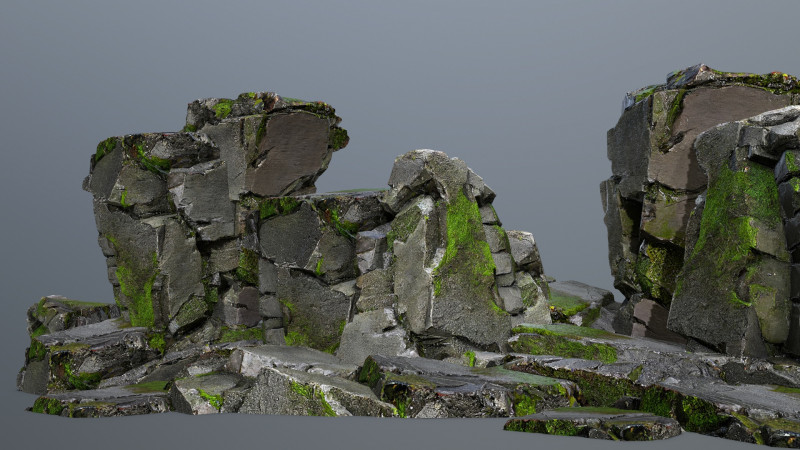 Mossy rocks 3Dモデル .c4d .max .obj .3ds .fbx .stl .blend