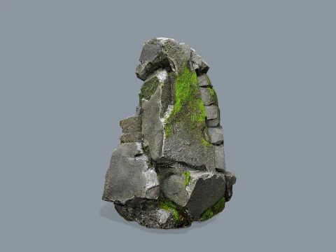 Mossy rocks 3D Model