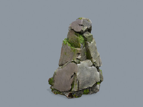 Mossy rocks 3Dモデル