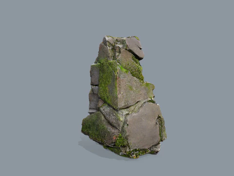 Mossy rocks 3D Model