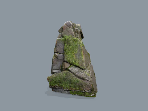 Mossy rocks 3D Model