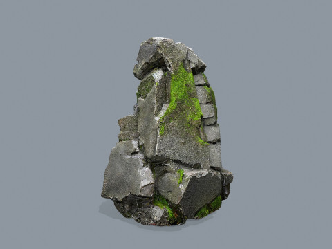 Mossy rocks 3Dモデル