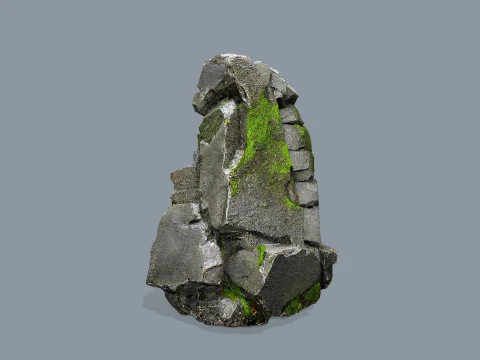 Mossy rocks 3D Model