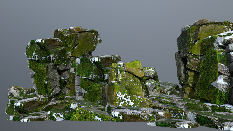Mossy cliff rocks 3D Модель .c4d .max .obj .3ds .fbx .stl .blend