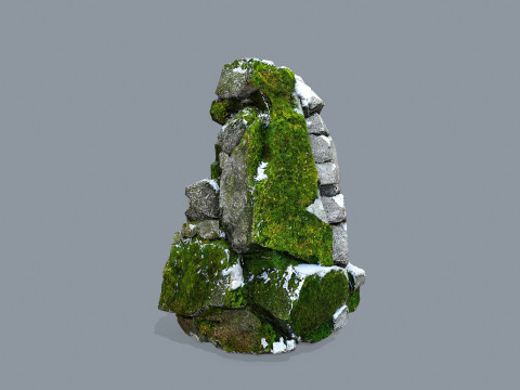 Mossy cliff rocks 3Dモデル