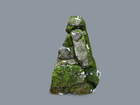 Mossy cliff rocks 3Dモデル