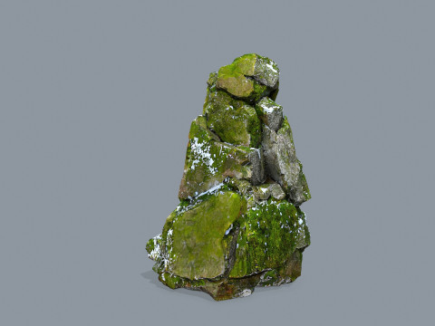 Mossy cliff rocks 3Dモデル