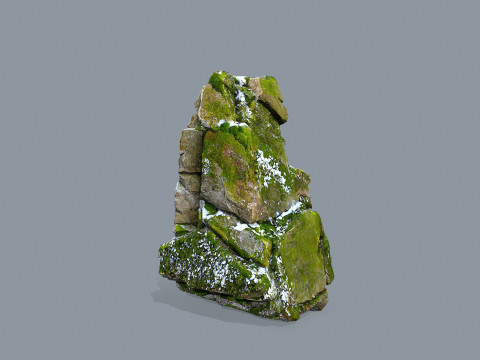 Mossy cliff rocks 3Dモデル