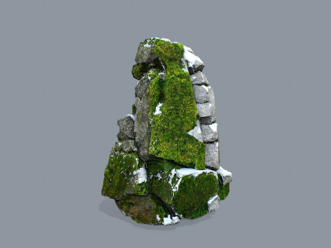 Mossy cliff rocks 3Dモデル
