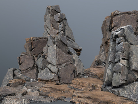 Desert rocks 3D मॉडल