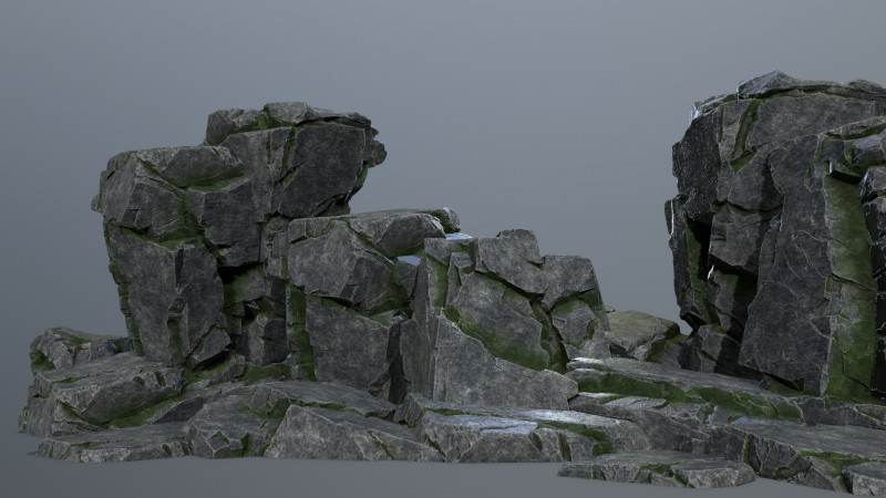 Cliff rocks Modello 3D .c4d .max .obj .3ds .fbx .stl .blend 