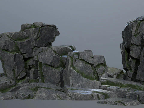 절벽 바위 3D 모델