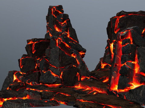 Lava rocks 3D Model