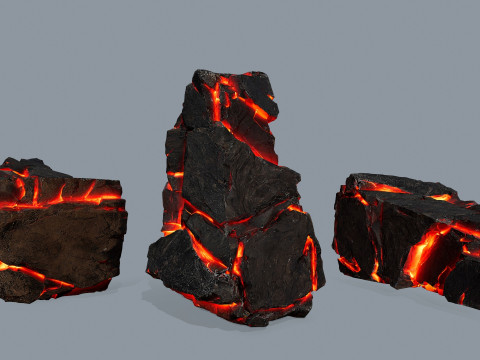 Lava rocks Model 3D