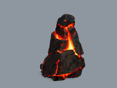 Lava rocks Model 3D